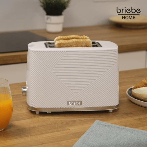 Briebe SKT1185WHT Elegance Conjunto Torradeira de Pão + Chaleira Elétrica 1,7L + Máquina de Café Filtro + Espumador de Leite, 2200, Branco
