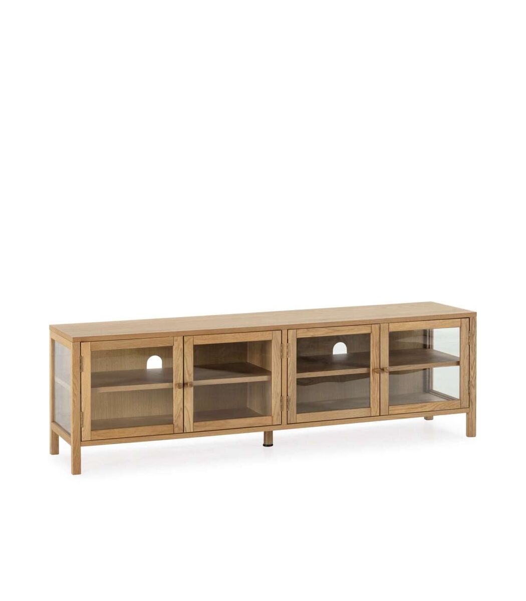 Mueble para televisión con puertas funcionales