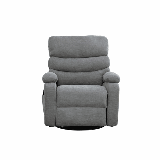 Poltrona relax elétrica giratória a 360° - massagem e aquecimento, encosto e apoio para os pés ajustáveis, bolsos laterais - cinzenta Poltrona relax elétrica giratória a 360° - massagem e aquecimento, encosto e apoio para os pés ajustáveis, bolsos laterais - cinzenta