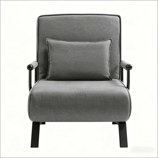 Poltrona-cama conversível 69 x 64,5 x 82 cm - dobrável com função de cama multifuncional - cinzento escuro
