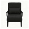 Poltrona-cama 65x75x78 cm - reclinável, transformável e extensível, com encosto ajustável para ver televisão - Preto