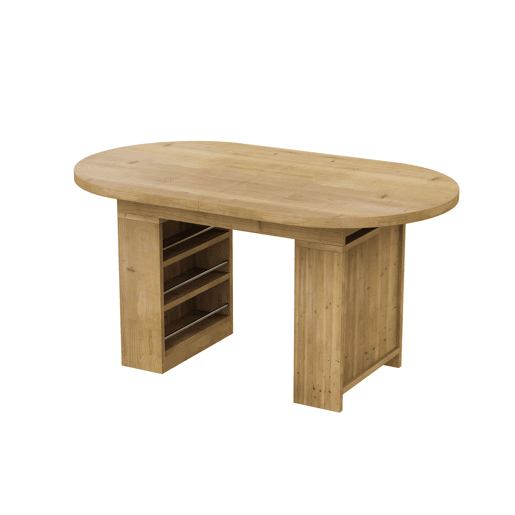 Mesa de jantar extensível 150200 x 90 cm u2014 com espaço de arrumação, tampo espesso, estilo nórdico u2014 cor de carvalho