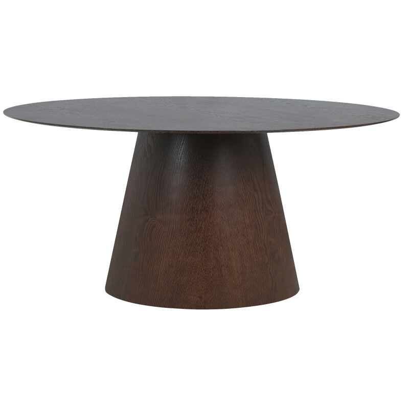 mesa de comedor ovalada para 6 personas 160 cm nogal
