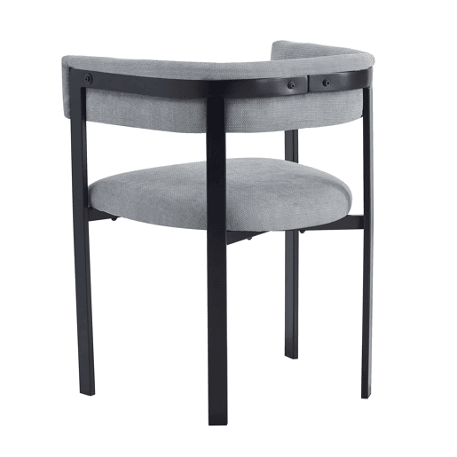 2 cadeiras de jantar - encosto envolvente completo, confortáveis e respiráveis, estilo moderno com tecido de chenille - cinzento