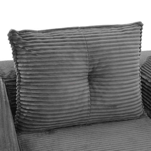 Sofá-cama individual - 1 lugar, assento em espuma de alta densidade e molas ensacadas, bolso lateral e porta-copos, encosto estável, montagem fácil - Cinza escuro Sofá-cama individual - 1 lugar, assento em espuma de alta densidade e molas ensacadas, bolso lateral e porta-copos, encosto estável, montagem fácil - Cinza escuro