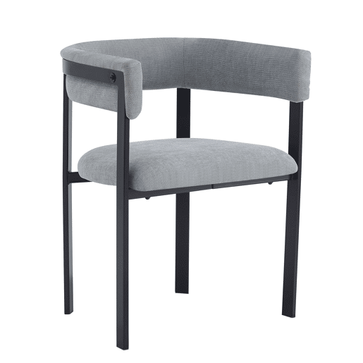 6 cadeiras de jantar - Encosto envolvente completo, confortáveis e respiráveis, estilo moderno, tecido de chenille - Cinzento 6 cadeiras de jantar - Encosto envolvente completo, confortáveis e respiráveis, estilo moderno, tecido de chenille - Cinzento
