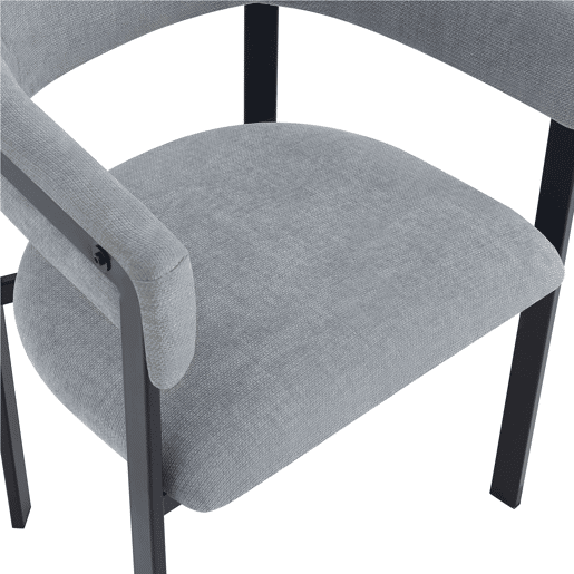 6 cadeiras de jantar - Encosto envolvente completo, confortáveis e respiráveis, estilo moderno, tecido de chenille - Cinzento 6 cadeiras de jantar - Encosto envolvente completo, confortáveis e respiráveis, estilo moderno, tecido de chenille - Cinzento