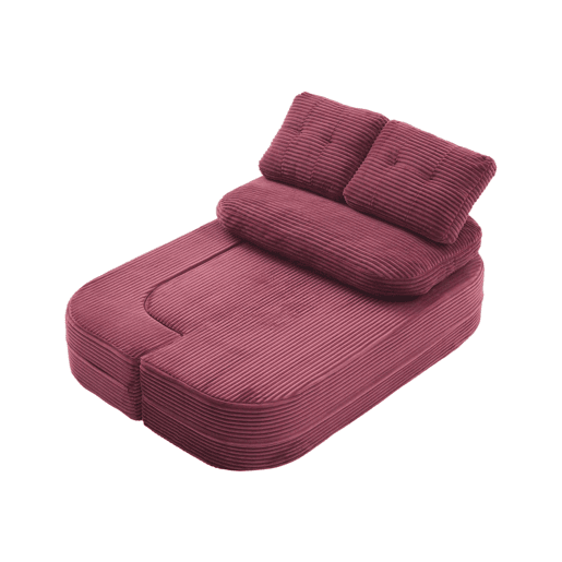 Poltrona-cama 2 em 1 em veludo - função reclinável, sofá com enchimento de espuma comprimida, braços ajustáveis, 2 porta-copos, encosto alto e assento extra profundo - vermelho vinho Poltrona-cama 2 em 1 em veludo - função reclinável, sofá com enchimento de espuma comprimida, braços ajustáveis, 2 porta-copos, encosto alto e assento extra profundo - vermelho vinho