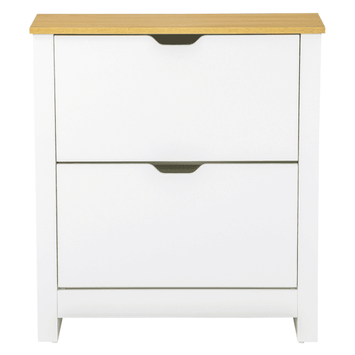 Sapateira de entrada com gavetas basculantes e prateleiras ajustáveis para 12 pares de sapatos, 72x26x80 cm, branca Sapateira de entrada com gavetas basculantes e prateleiras ajustáveis para 12 pares de sapatos, 72x26x80 cm, branca
