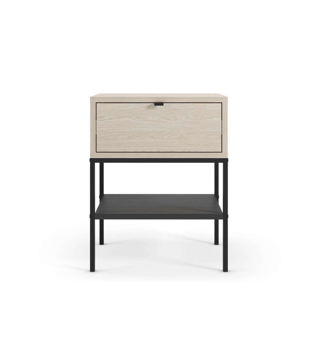 Mesita de noche Sole con 1 cajón diseño moderno y funcional 45
