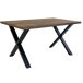 CALVI-Mesa de comedor en roble ahumado macizo 95x140 CALVI-Mesa de comedor en roble ahumado macizo 95x140 Marrón