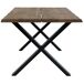 CALVI-Mesa de comedor en roble ahumado macizo 95x140 CALVI-Mesa de comedor en roble ahumado macizo 95x140 Marrón
