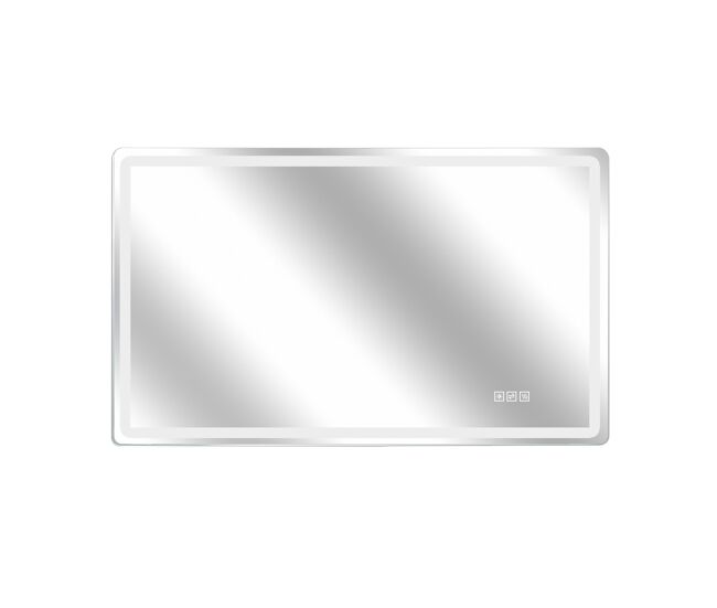 Espejo de baño led sin marco 60x120cm - iluminación frontal esmerilada, antivaho, 3 colores de luz, regulación continua de brillo, función memoria,