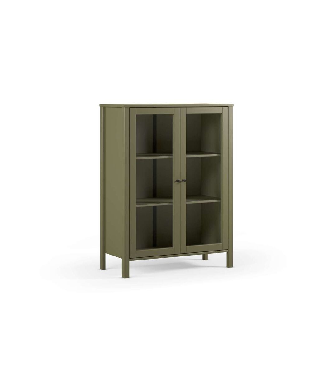 Mueble auxiliar 2 puertas con cristal modelo alexis práctico y elegante
