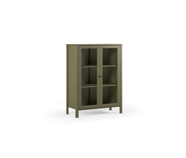 Mueble auxiliar 2 puertas con cristal modelo alexis práctico y elegante