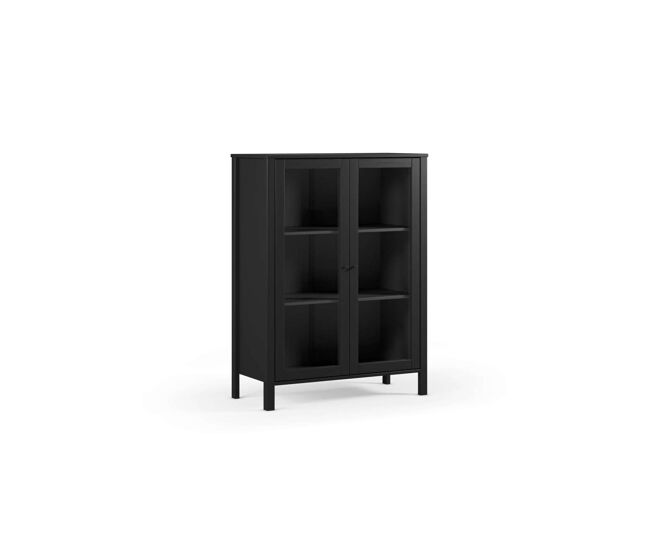 Mueble auxiliar 2 puertas con cristal modelo alexis práctico y elegante