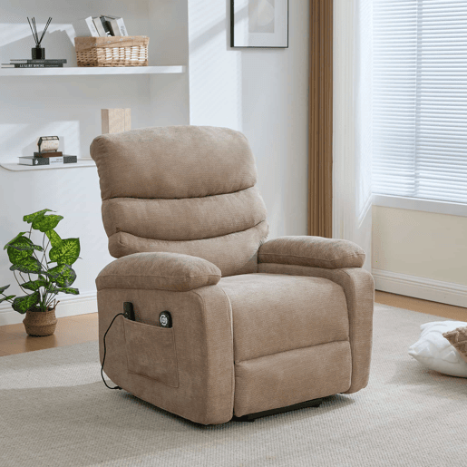 Poltrona relax elétrica multifuncional - com assistência para se levantar, função de massagem e aquecimento, encosto e apoio para os pés ajustáveis eletricamente, bolsos laterais de arrumação - cinza-escuro Poltrona relax elétrica multifuncional - com assistência para se levantar, função de massagem e aquecimento, encosto e apoio para os pés ajustáveis eletricamente, bolsos laterais de arrumação - cinza-escuro