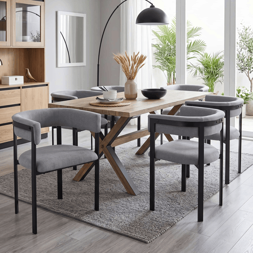 4 cadeiras de jantar - encosto envolvente, estofo em chenille respirável e confortável, estilo moderno - cinzento 4 cadeiras de jantar - encosto envolvente, estofo em chenille respirável e confortável, estilo moderno - cinzento