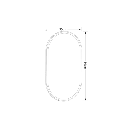 Espelho de casa de banho LED oval 50 x 80 cm - Antibem-de-fogo, 3 temperaturas de cor, brilho ajustável, com moldura preta e design em losangos - Preto Espelho de casa de banho LED oval 50 x 80 cm - Antibem-de-fogo, 3 temperaturas de cor, brilho ajustável, com moldura preta e design em losangos - Preto