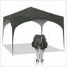 Gazebo de jardim 300x300 cm - Elegante estrutura exterior para pátios e festas - Cinzento