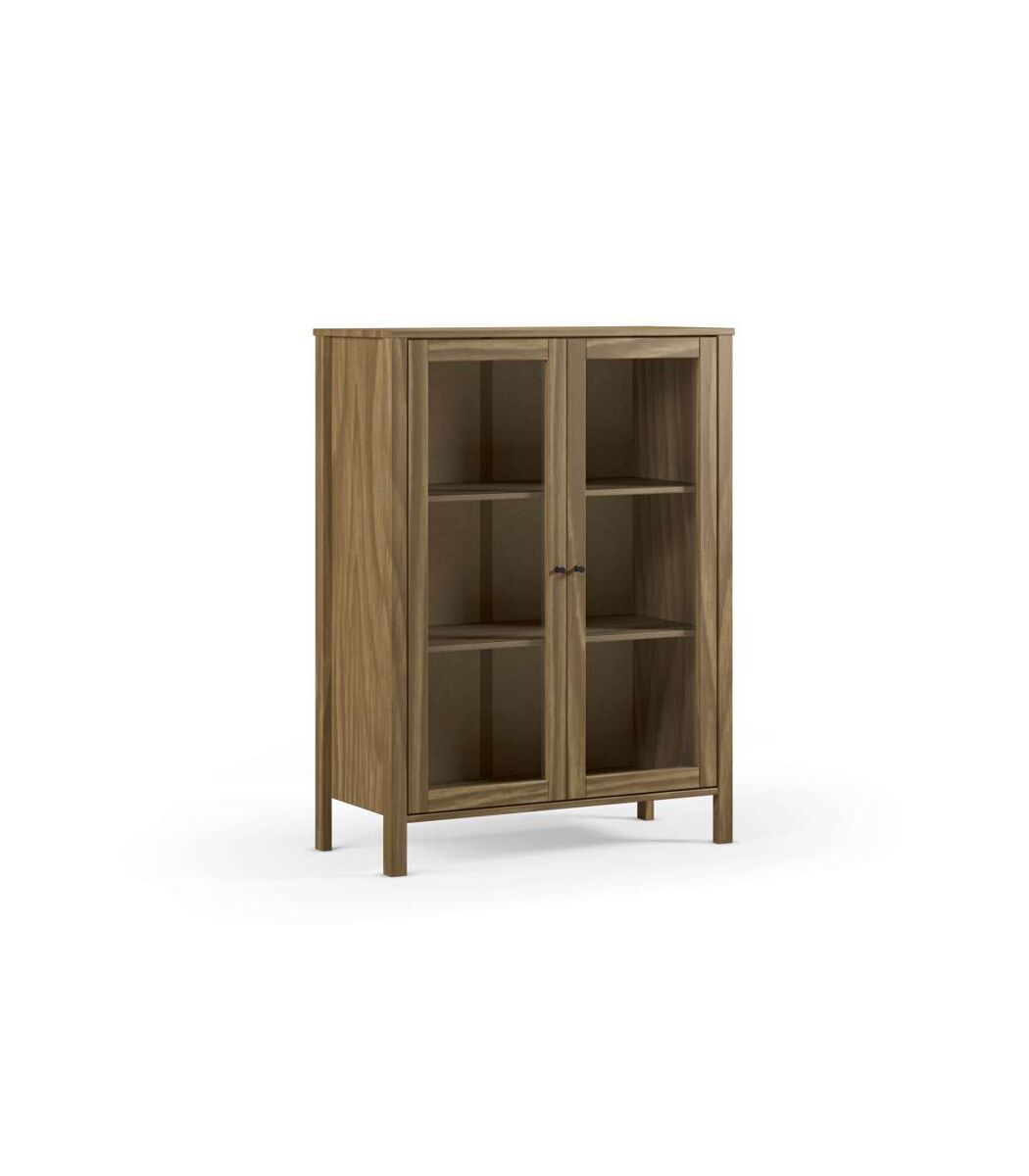 Mueble auxiliar 2 puertas con cristal modelo alexis práctico y elegante