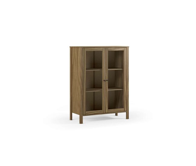 Mueble auxiliar 2 puertas con cristal modelo alexis práctico y elegante