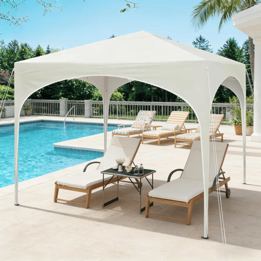 Gazebo de jardim 300x300 cm - Dobrável, proteção para exterior, pátio e festas - Bege Gazebo de jardim 300x300 cm - Dobrável, proteção para exterior, pátio e festas - Bege