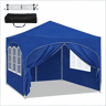 Tenda de jardim 300x300 cm - com saco de transporte, proteção solar instantânea para festas ao ar livre - Azul