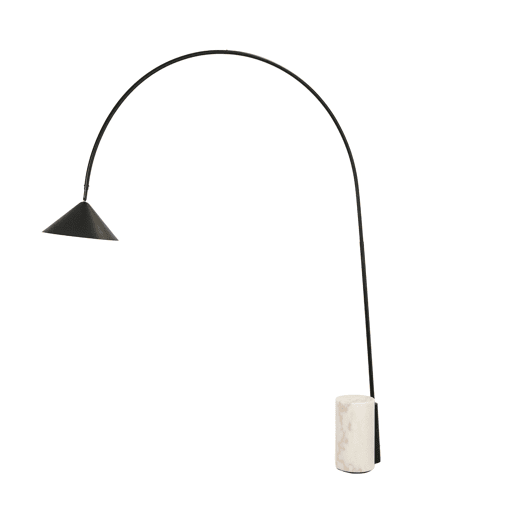 THE LUMINE Candeeiro de pé em aço e mármore porcelânico THE LUMINE Candeeiro de pé em aço e mármore porcelânico