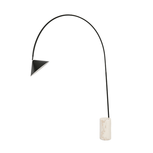 THE LUMINE Candeeiro de pé em aço e mármore porcelânico THE LUMINE Candeeiro de pé em aço e mármore porcelânico