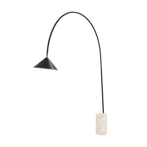 THE LUMINE Candeeiro de pé em aço e mármore porcelânico THE LUMINE Candeeiro de pé em aço e mármore porcelânico