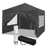 Tenda de jardim 300 x 300 cm - Proteção solar instantânea, com saco de transporte, para festas e espaços exteriores - Cinzento