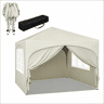 Tenda de jardim 300 x 300 cm - Com saco de transporte, proteção solar instantânea, tenda para festas - Bege