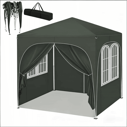 Gazebo de jardim 200x200x250 cm - Proteção exterior para eventos e festas - Cinzento Gazebo de jardim 200x200x250 cm - Proteção exterior para eventos e festas - Cinzento