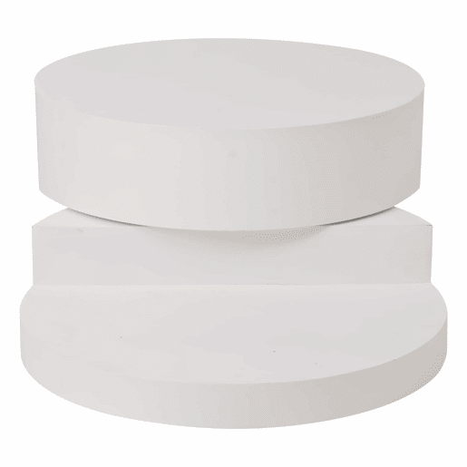 Mesa de centro 70 x 70 x 35,5 cm - Tampo giratório a 360° com luz LED, 2 níveis, capacidade de carga de 30 kg - Branco Mesa de centro 70 x 70 x 35,5 cm - Tampo giratório a 360° com luz LED, 2 níveis, capacidade de carga de 30 kg - Branco