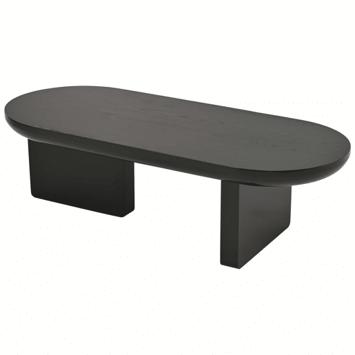 Mesa de centro 119,7 x 49,8 x 35,5 cm - moderna e minimalista, oval, em MDF com acabamento em pintura pulverizada, mesa de sala, para sofá e café - preta Mesa de centro 119,7 x 49,8 x 35,5 cm - moderna e minimalista, oval, em MDF com acabamento em pintura pulverizada, mesa de sala, para sofá e café - preta