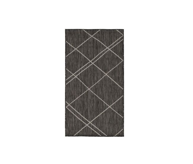 Alfombra exterior 80x150 cm, guijarro/gris claro