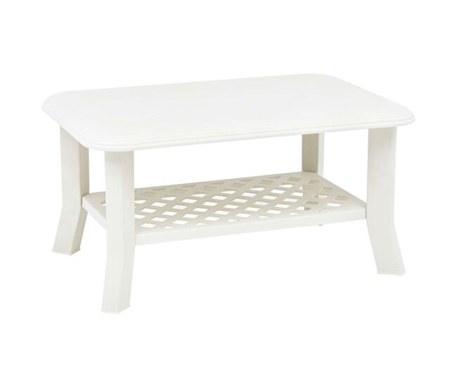 Mesa de centro Polka de exterior con estante inferior xx 90x60