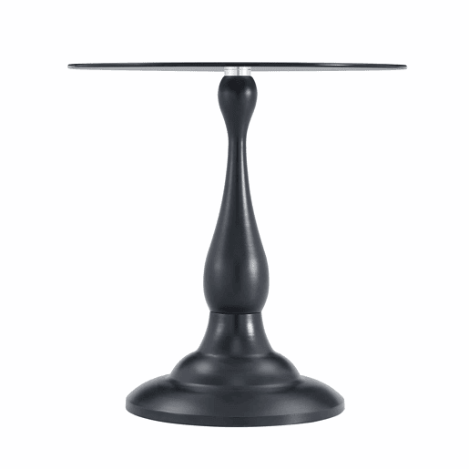 Mesa auxiliar redonda 50x50x51,5 cm - Vidro temperado elegante com base estável para a sala de estar e o quarto - Preto Mesa auxiliar redonda 50x50x51,5 cm - Vidro temperado elegante com base estável para a sala de estar e o quarto - Preto