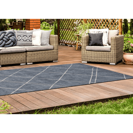 Tapete exterior 200x290 cm, azulbranco