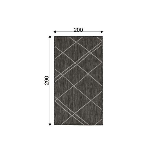 Tapete exterior 200x290 cm, seixoscinzento claro