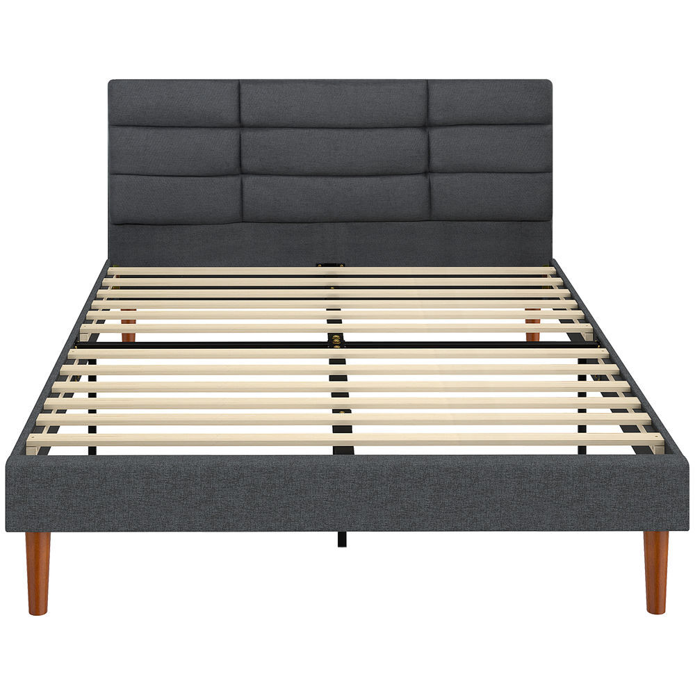 Estructura de Cama Lino, Madera de Eucalipto HOMCOM