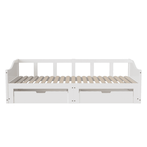 Sofá-cama extensível 90x200 cm 180x200 cm, sofá-cama retrátil com estrado de ripas e braços, cama estofada para crianças ou adolescentes, branco Sofá-cama extensível 90x200 cm 180x200 cm, sofá-cama retrátil com estrado de ripas e braços, cama estofada para crianças ou adolescentes, branco