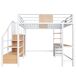 Cama alta para niños 252x145 Cama alta para niños 252x145 Blanco