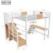 Cama alta para niños 252x145 Cama alta para niños 252x145 Blanco
