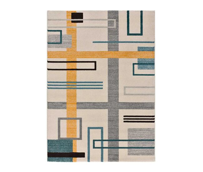 Alfombra geométrica multicolor debbi, 80x150 cm - atticgo