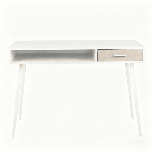 Secretária de escritório 110 x 50 x 75 cm u2014 com gaveta, multifuncional para trabalho, estudo e jogos u2014 Branca Secretária de escritório 110 x 50 x 75 cm u2014 com gaveta, multifuncional para trabalho, estudo e jogos u2014 Branca