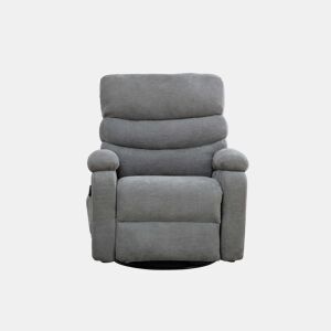 Poltrona relax elétrica giratória a 360° - massagem e aquecimento, encosto e apoio para os pés ajustáveis, bolsos laterais - cinzenta