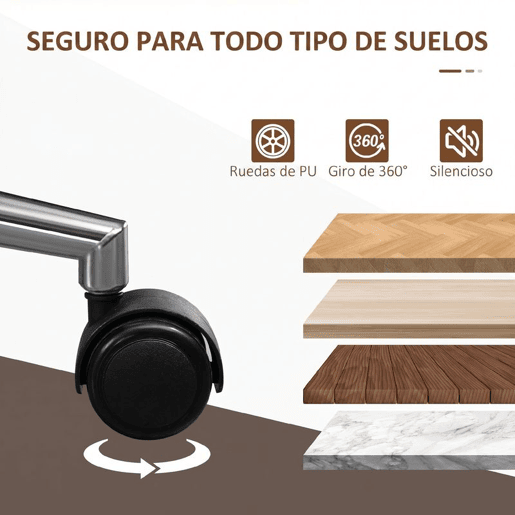 Vinsetto Cadeira de Escritório com Rodas, Assento Largo e Curvado em Madeira Estofado em PU, Encosto Acolchoado, Altura Ajustável, Sem Braços, para Casa ou Escritório, Preto Vinsetto Cadeira de Escritório com Rodas, Assento Largo e Curvado em Madeira Estofado em PU, Encosto Acolchoado, Altura Ajustável, Sem Braços, para Casa ou Escritório, Preto