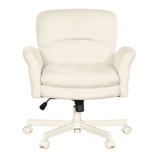 Cadeira de escritório giratória 107 x 68 x 92,5 cm - Design moderno, assento almofadado, multifuncional para o quarto e a sala - Bege Cadeira de escritório giratória 107 x 68 x 92,5 cm - Design moderno, assento almofadado, multifuncional para o quarto e a sala - Bege